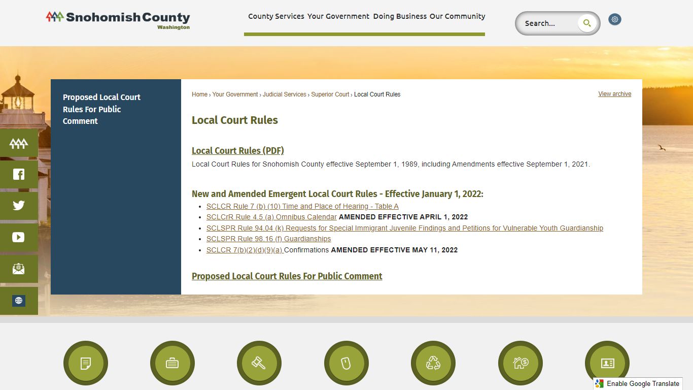 Local Court Rules | Snohomish County, WA - Official Website